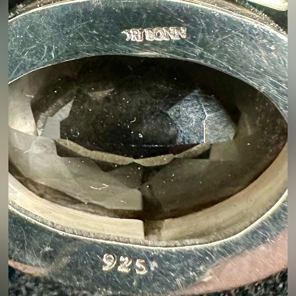 LORI BONN Vintage Smoky Quartz Sterling Silver Byzantine Chain Pendant Necklace - Picture 8 of 11